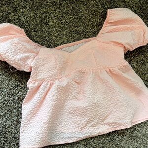 SHEIN Pink Textured Blouse